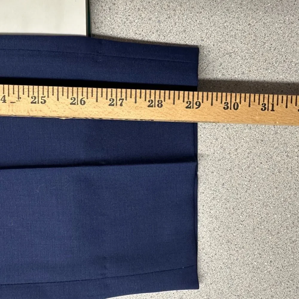 Giles & Jasper Navy Blue Wool Dress Pants, Men's 34W NWOT Raw Hem,
